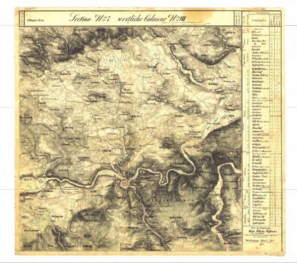 II. vojenské (Františkovo) mapování - Čechy, mapový list W_7_VII