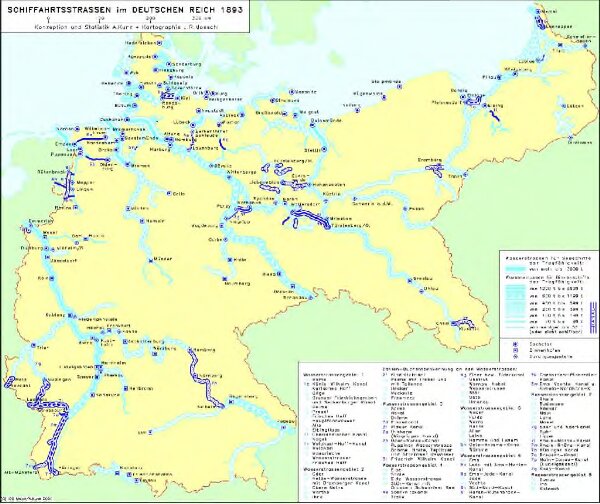 Schiffahrtsstraßen im Deutschen Reich 1893