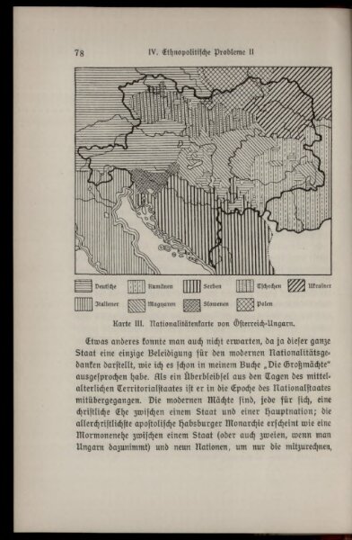 Karte III: Nationalitätenkarte von Österreich-Ungarn