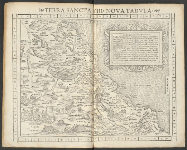 Terra Sancta XXIII. Nova Tabula. [Karte], in: Claud. Ptolemaeus. Geographia lat. cum mappis [...], S. 431.