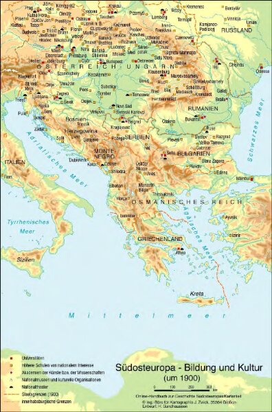 Südosteuropa – Bildung und Kultur (um 1900)