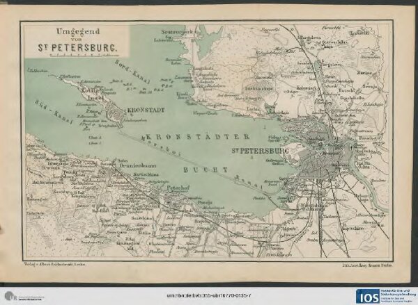 Karte der Umgegend von St. Petersburg