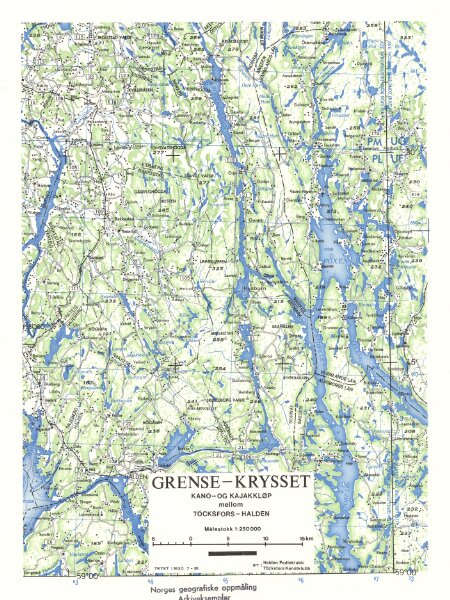 Spesielle kart 177: Grense-Krysset, kano -og kajakkløp mellom Töcksfors-Halden