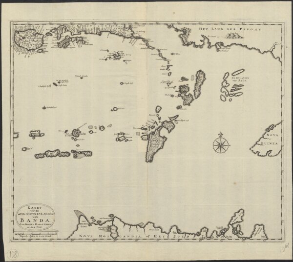 Kaart van de zuyd-ooster eylanden van Banda