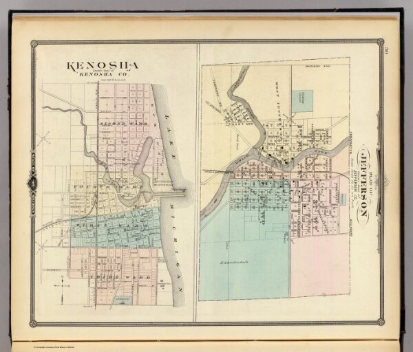Plan of Jefferson.  Kenosha.