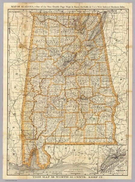 Map of Alabama.