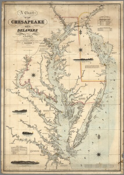 A Chart of the Chesapeake And Delaware Bays