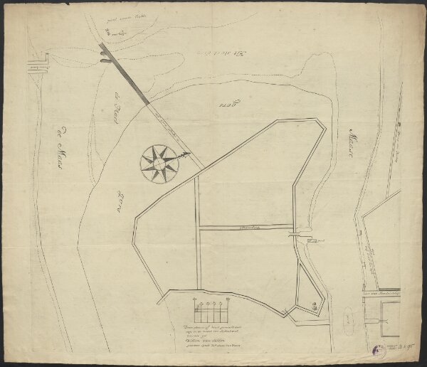 [Map of a part of the island Rozenburg between the harbour of Maassluis and harbour of Brielle]