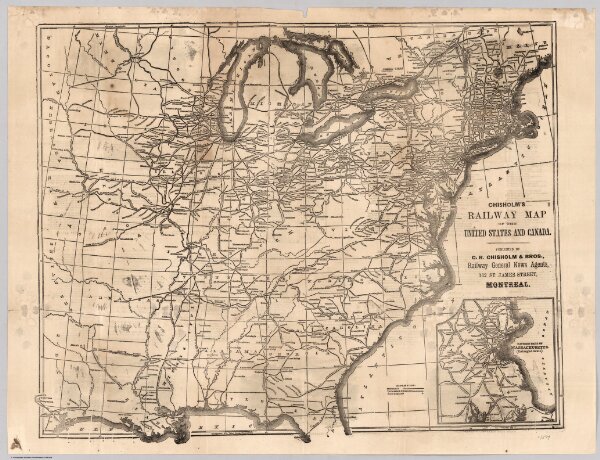 Railway Map Of The United States And Canada