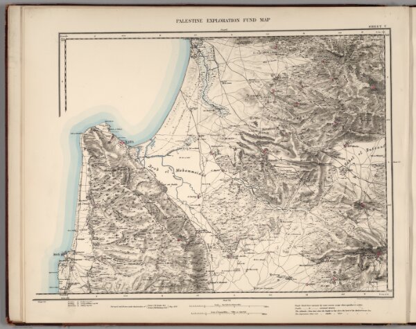 Sheet V.  Palestine Exploration Map.