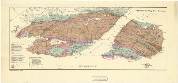 Geologisk kart 106: Kisdistriktet Varaldsøy-Ølve i Hardanger