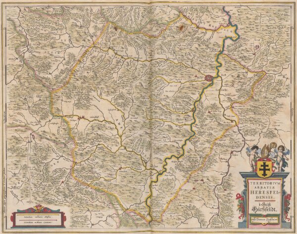 Territorium Abbatiae Heresfeldensis. 't Stift Hirßfeldt. [Karte], in: Novus atlas absolutissimus, Bd. 2, S. 171.