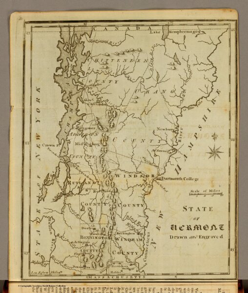 State of Vermont Drawn and Engraved.