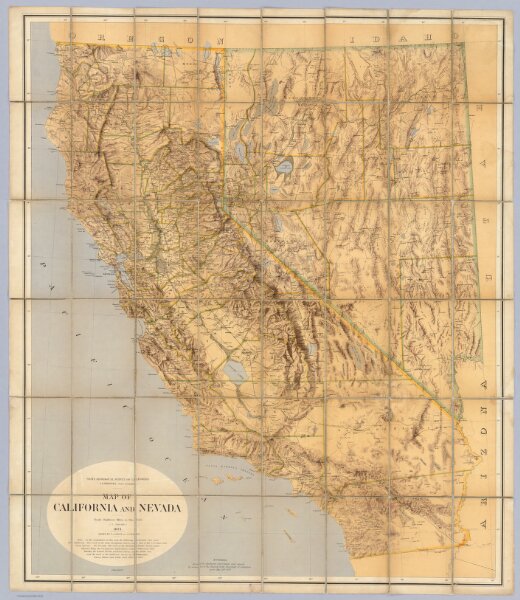 Map Of California And Nevada.
