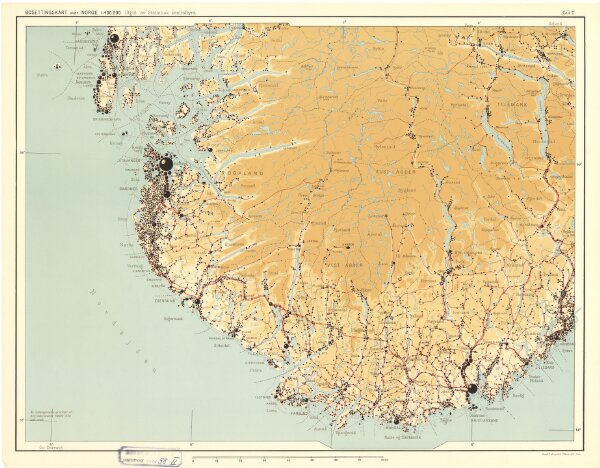 Statistikk 38-2: Bosettingskart over Norge. Blad 2
