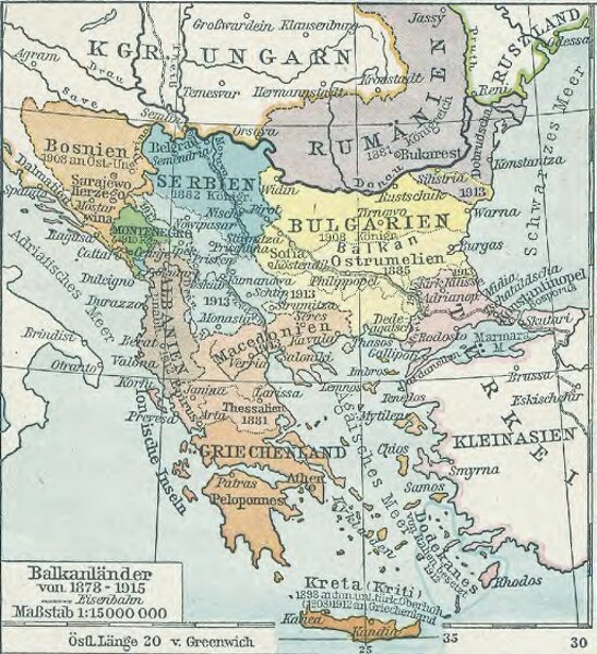 Balkanländer von 1878-1915