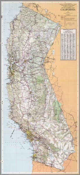 State Highway Map, California, 1969.