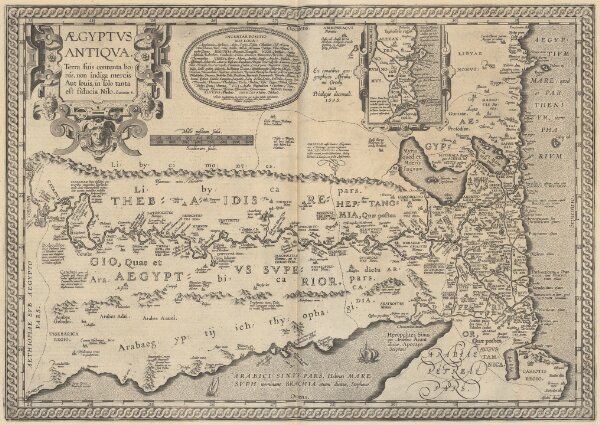Aegyptus Antiqua. Terra fuis contenta bonis, non indiga mercis Aut Ionis, in solo tanta est fiducia Nilo, Lucanus s. [Karte], in: Theatrum orbis terrarum, S. 526.