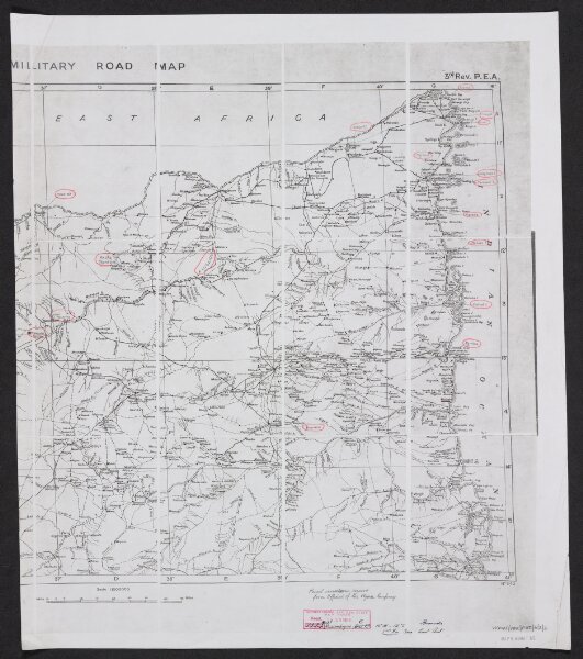 Portuguese East Africa. Military Road Map. North Sheet. 3rd. Revision (orignl.) bromide - War Office ledger. Compiled by No. 6 Topographic section R.E.