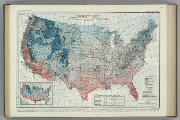 Average Dates of First Killing Frosts in Fall.  Atlas of American Agriculture.