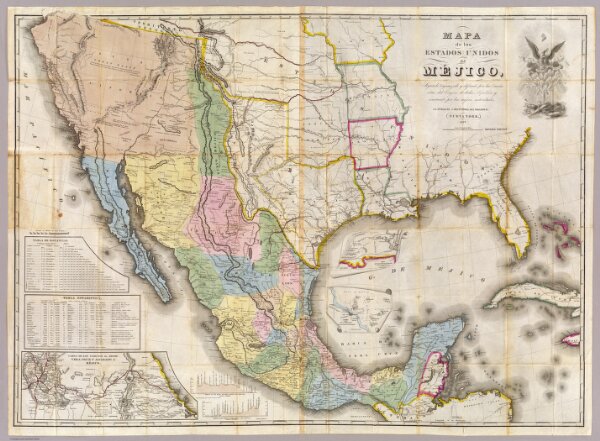 Mapa de los Estados Unidos De Mejico.