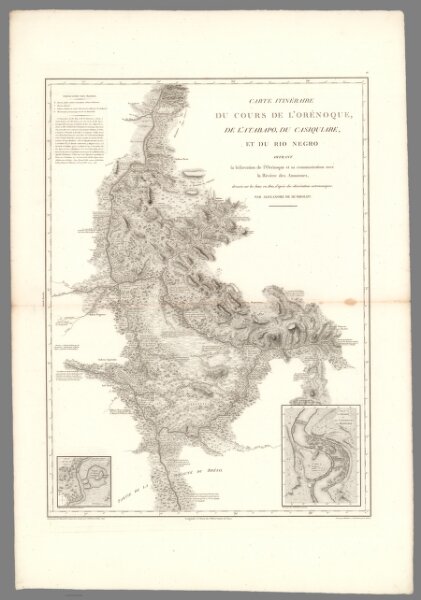 XVI.  Carte itineraire du cours de l'Orenoque, de l'Atabapo, de Casiquiare et du Rio Negro.