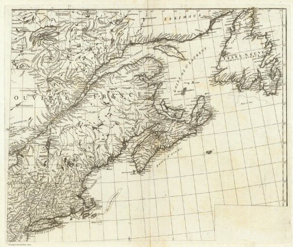 (Canada, Louisiane et Terres Angloises. Northeast section)