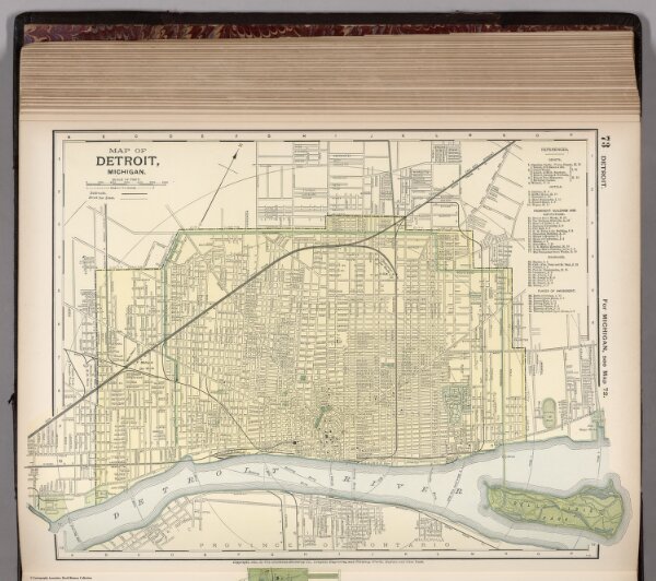 Map of Detroit, Michigan. 73