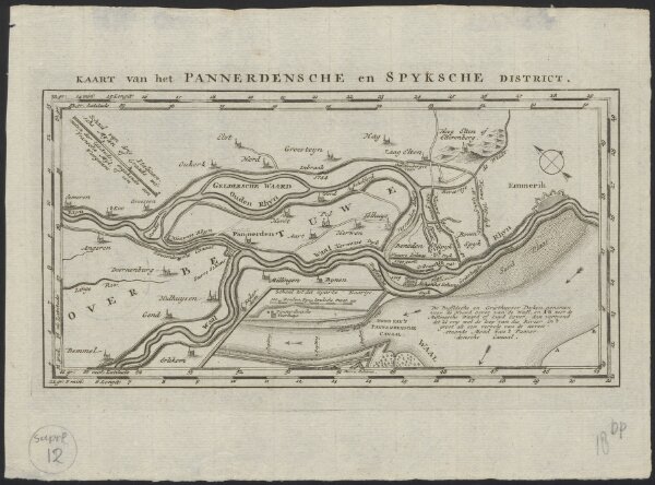 Kaart van het Pannerdensche en Spyksche district