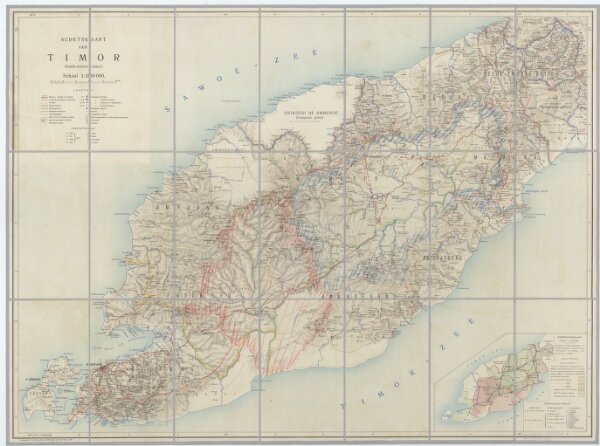 [Met aantekeningen], uit: Schetskaart van Timor (Nederlandsch gebied) / [door de] Topographische Inrichting, Batavia