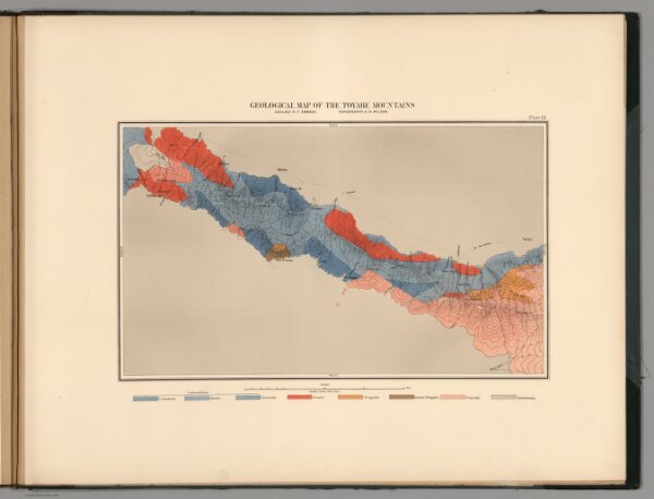 Plate 13.  Geological Map of the Toyabe (Toiyabe) Mountains.