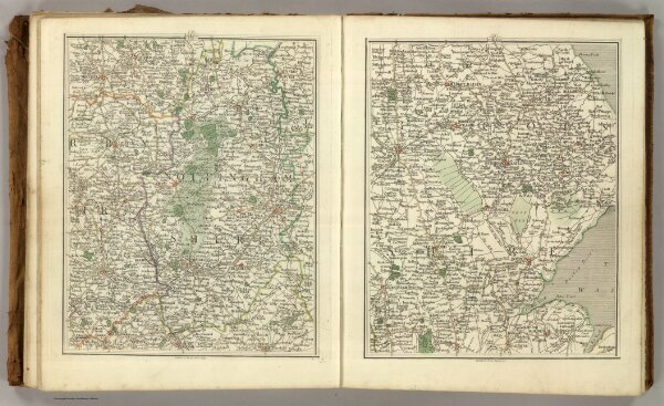 Sheets 42-43.  (Cary's England, Wales, and Scotland).