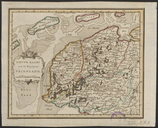 Nieuwe kaart van de provincie Friesland