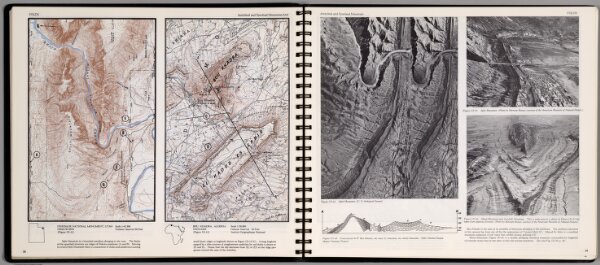 Folds. Plunging Anticlinal and Synclinal Mountain-Arid. Dinosaur National Monument, Utah. Bou Khadra, Algeria