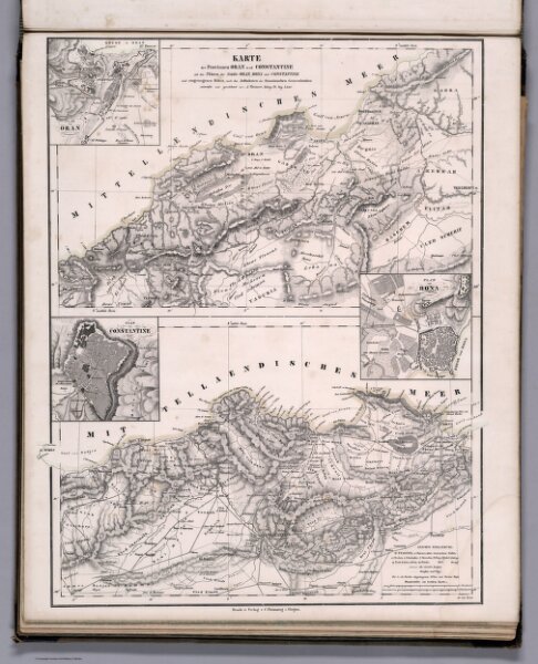 Karte der Provinzen Oran und Constantine.