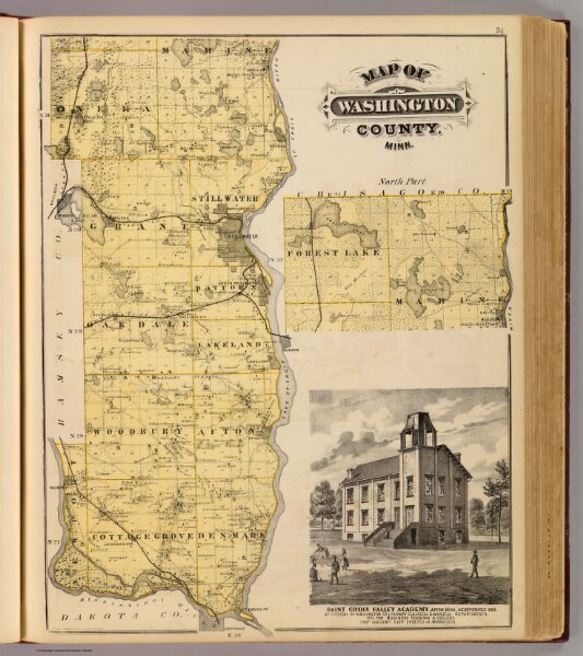 Map of Washington County, Minn., St. Croix Valley Academy, Afton.