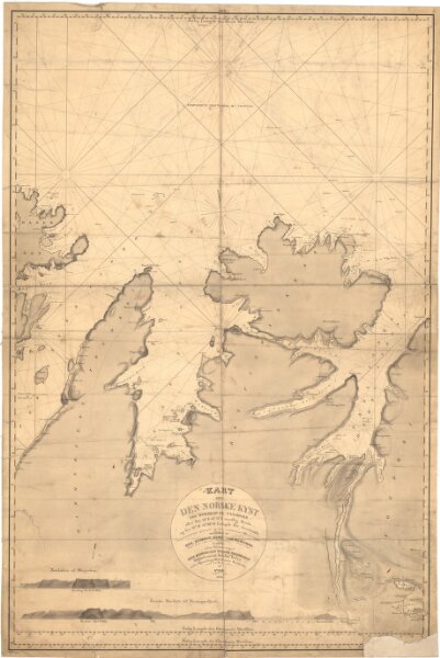 Museumskart 145: Kart over Den Norske Kyst fra Nordkap til Tanahorn