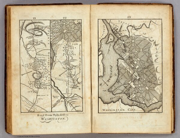 Road from Philadelphia to Washington. (Maps) 21, 22 and 23.