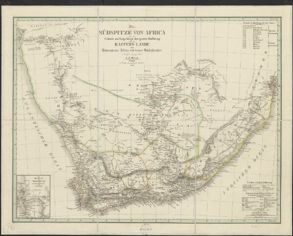 Die Südspitze von Africa mit der Colonie am Vorgebirge der guten Hoffnung und dem Kaffernlande oder Südrand von Africa mit dessen Stufen-laender