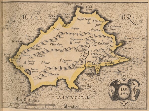 Iarsay. [Karte], in: Gerardi Mercatoris Atlas, sive, Cosmographicae meditationes de fabrica mundi et fabricati figura, S. 130.