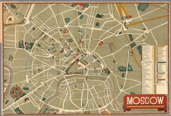 Moscow, Pictorial Street Map.