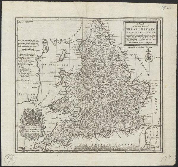 A map of ye south part of Great Britain, called England and Wales, containing all ye cities, market towns, post towns, boroughs: and whatever places have ye election of members of Parliament &c. All the great or post-roads, and principal cross-roads &c. with ye computed miles from town to town