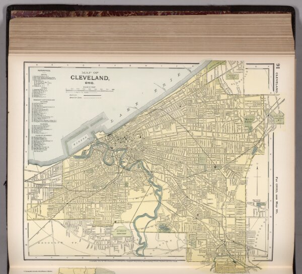 Map of Cleveland, Ohio. 91