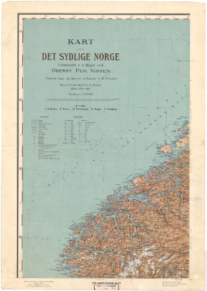Norgesavdelingen 209- Kart over det sydlige Norge