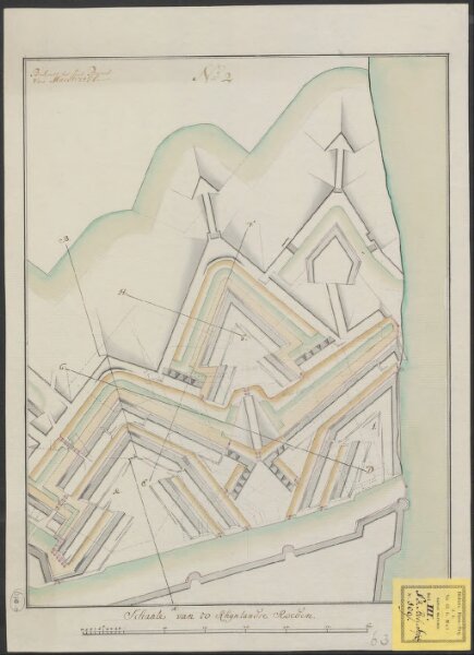 [Plan voor aanpassing van de vesting Maastricht aan de noordzijde van de Maas volgens het Project van Colonel C. Du Moulin]