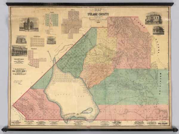 Map Of Tulare County California.