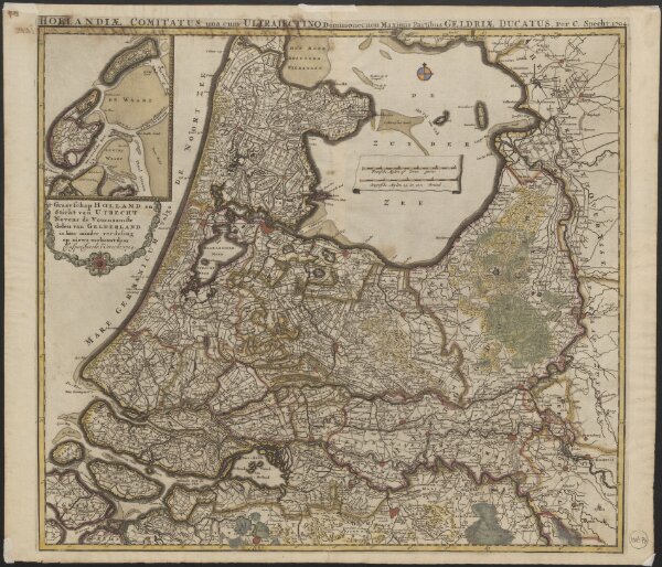 'T Graavschap Holland en Sticht van Utrecht nevens de voornaamste delen van Gelderland in haar minder verdeling op niews verbetert