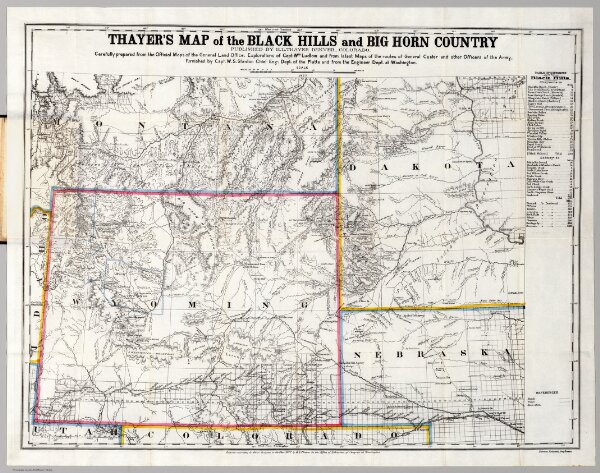 Map of the Black Hills & Big Horn Country