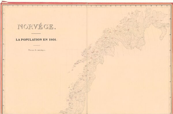 Statistikk kart 5 nord: Norvége. La Population en 1801