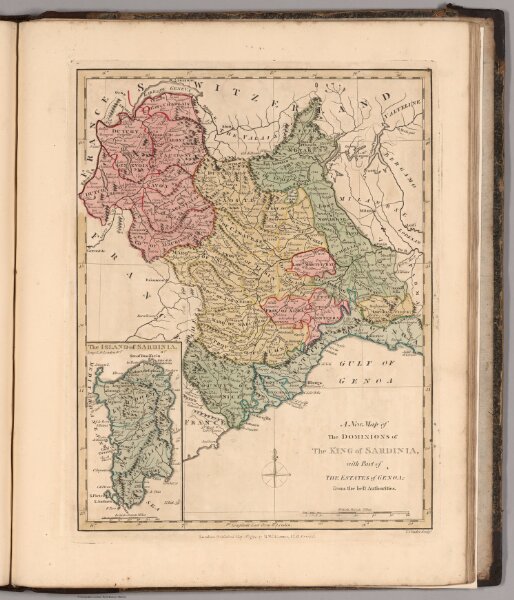 A New Map of the Dominions of the King of Sardinia with Part of the Estates of Genoa.